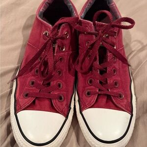 Converse Red Canvas Sneakers